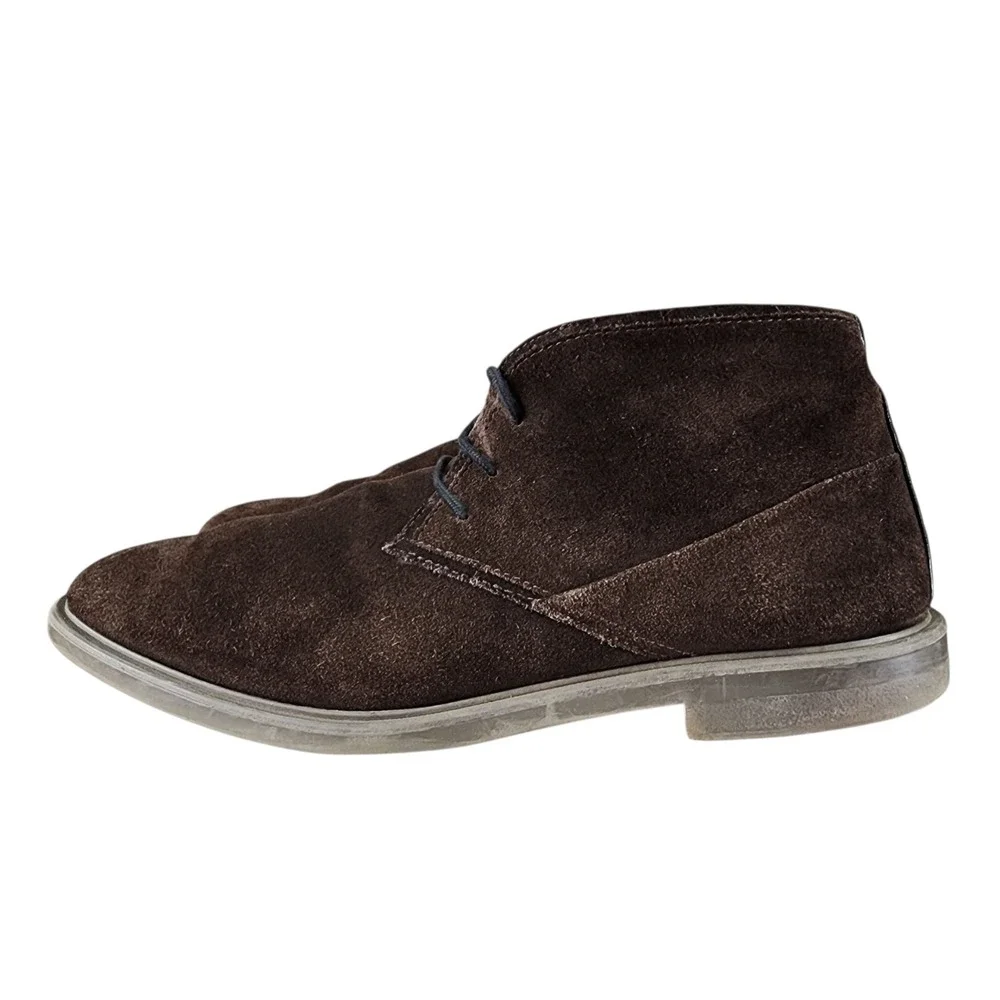 Calvin Klein Chukka Boots sz 13 Men Ulysses‎ Brown Suede Leather Lace Up Desert